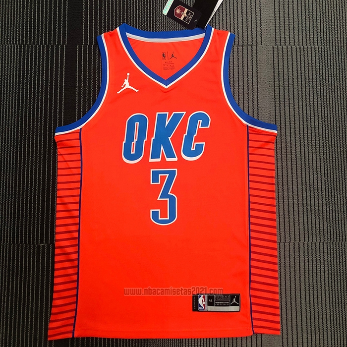 Camiseta Oklahoma City Thunder Chris Paul #3 Statement 2021 Naranja